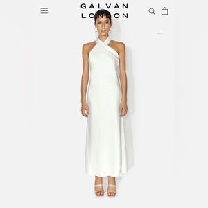 Galvan London Cropped Pandora White Bridal Dress